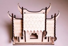 Çin Pagodası DXF Dosyası