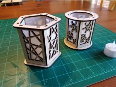 Lazer Kesim Mumluk Fener Kar Tanesi DXF Dosyası