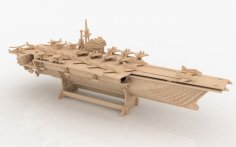 Uçak Gemisi 3D Puzzle DXF Dosyası