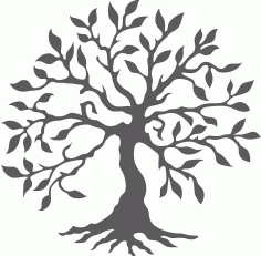 Hayat Ağacı Silüeti Ücretsiz Vektör