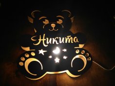 Ayı Gece Lambası Ücretsiz Vektör