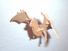 Yarasa 3D Puzzle DXF Dosyası