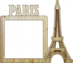 Lazer Kesim Çerçeve Paris DXF Dosyası