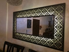 Dekoratif Çerçeveli Ayna Büyük DXF Dosyası