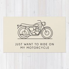Sadece Motosikletime Binmek İstiyorum Duvar Sanatı Ücretsiz Vektör