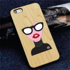 Moda Kadın iPhone Etiket Kaplaması Ücretsiz Vektör