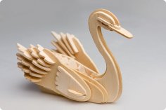 Kuğu 3D Puzzle 3mm Ücretsiz Vektör