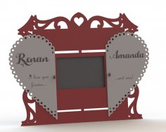 Çift Fotoğraf Çerçevesi DXF Dosyası