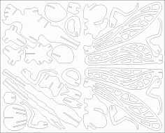 Yusufçuk Puzzle 2mm DXF Dosyası