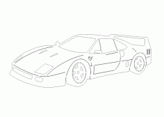 Ferrari Araba DXF Dosyası