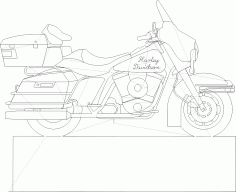 Harley Davidson Profil DXF Dosyası