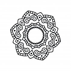 Mandala Tasarımı DXF Dosyası