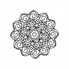 Mandala Vektör DXF Dosyası