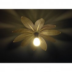 Çiçek Lamba Lazer Kesim DXF Dosyası