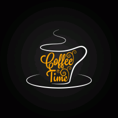 Kafe Logosu Ücretsiz Vektör
