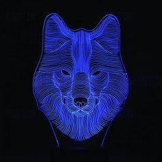 Kurt 3D LED Gece Lambası Ücretsiz Vektör