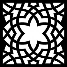 Dekoratif Çiçek Jali Deseni SVG Dosyası