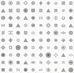 Geometrik Hazır Logo Seti Ücretsiz Vektör