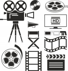 Film İkonları Ücretsiz Vektör