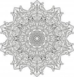 Gizemli Mandala Ücretsiz Vektör