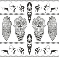 Afrika Totem Vektör Seti Ücretsiz Vektör