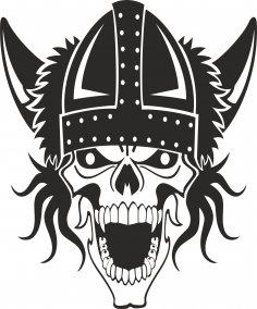 Viking Kafatası Baskı Ücretsiz Vektör