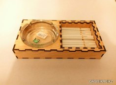 Sigara ve küllük standı seti 35mm DXF dosyası