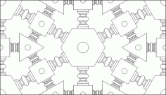 Arap Geometrik Desen DWG Dosyası