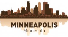 Minneapolis Silüeti Ücretsiz Vektör