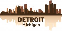 Detroit Silüeti Ücretsiz Vektör