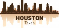 Houston Silüeti Ücretsiz Vektör