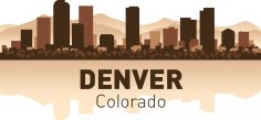 Denver Silüeti Ücretsiz Vektör