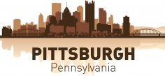 Pittsburgh Silüeti Ücretsiz Vektör