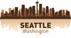 Seattle Silüeti Ücretsiz Vektör