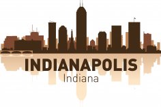 Indianapolis Silüeti Ücretsiz Vektör
