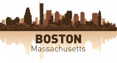 Boston Silüeti Ücretsiz Vektör