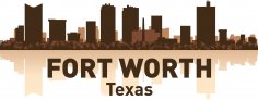 Fort Worth Silüeti Ücretsiz Vektör