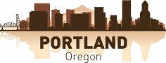 Portland Silüeti Ücretsiz Vektör