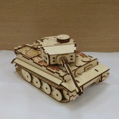 Lazer Kesim Tank Pz Kpfw V Tiger DWG Dosyası