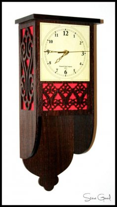 Ahşap oyma saat DXF dosyası