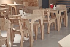 Lazer CNC için Dijital Sandalye Tasarımı DWG Dosyası