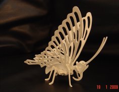 Kelebek 3D Puzzle DXF Dosyası