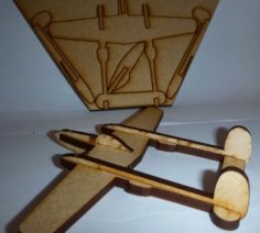 P38 Lightning Uçağı DXF Dosyası