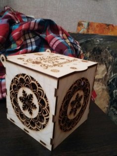 Kontraplak Hediye Kutusu Lazer Kesim DXF Dosyası