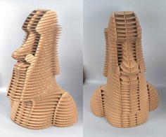 Moai Heykeli Lazer Kesim 3mm DXF Dosyası