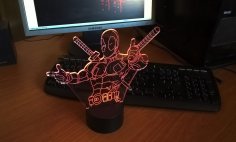 Deadpool Gece Lambası Ücretsiz Vektör