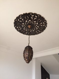 Yuvarlak Tavan Madalyonu Lazer Kesim Ücretsiz Vektör