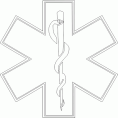 Hayat Yıldızı DXF Dosyası