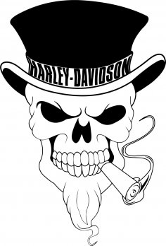 Harley-Davidson Şablon Ücretsiz Vektör