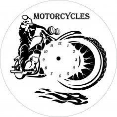 Motosiklet Saati Lazer Kesim Ücretsiz Vektör